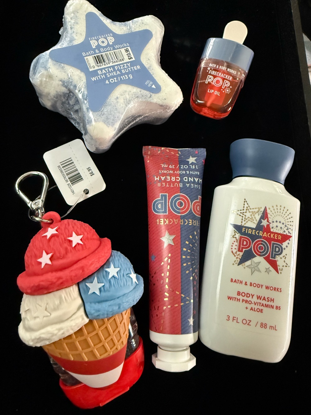 BBW Ice Cream Poc Bac Holder, Firecracker Pop Hand & Body Care Set